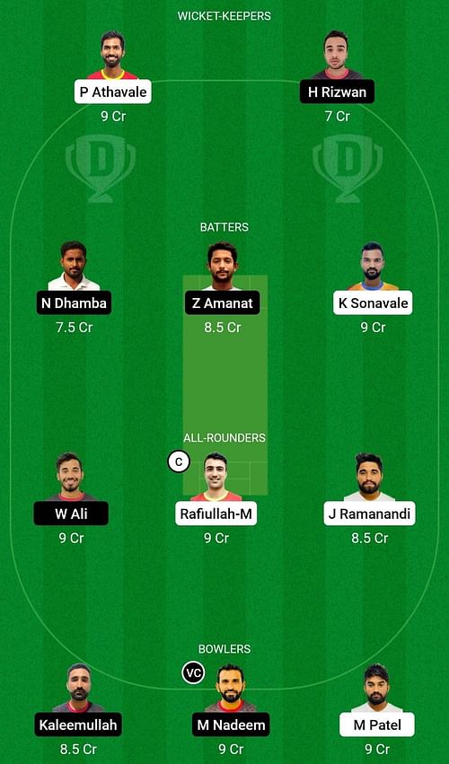 Dream11 Team for Amerat Royals vs Ruwi Rangers - Oman D20 2023.