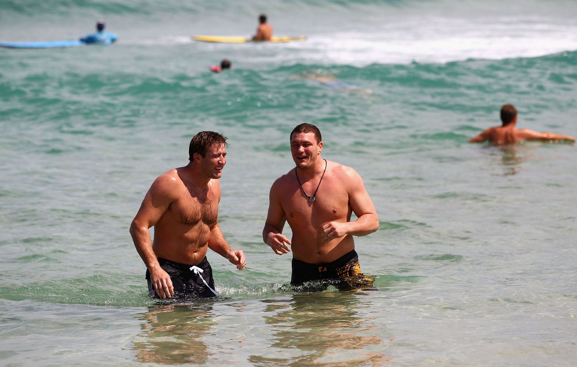 The late Stephan Bonnar (pictured with Matt Mitrione) had a number of legal issues after leaving the UFC