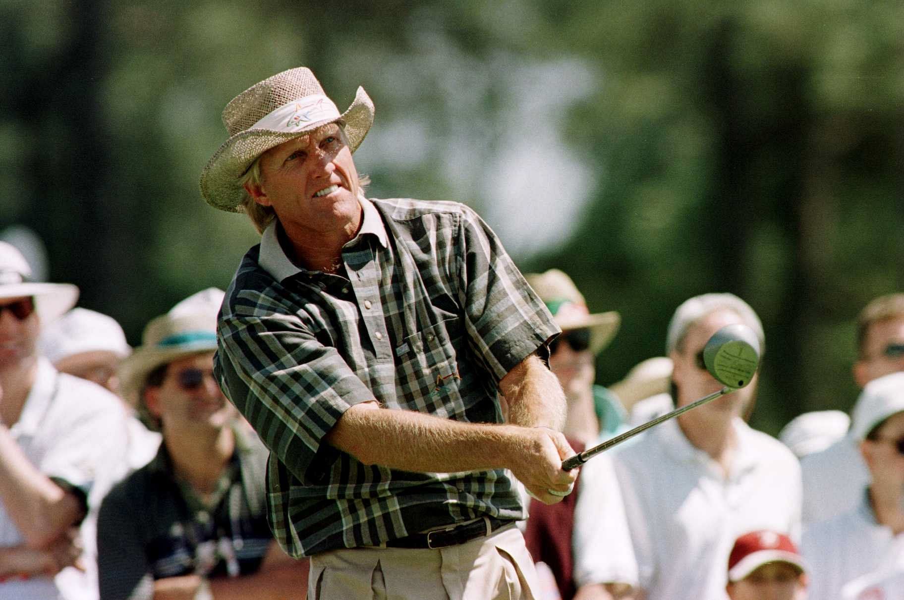 Greg Norman at the 1996 Masters (Image via Stephen Munday/Allsport)