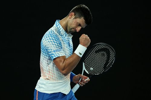 Novak Djokovic at the 2023 Australian Open