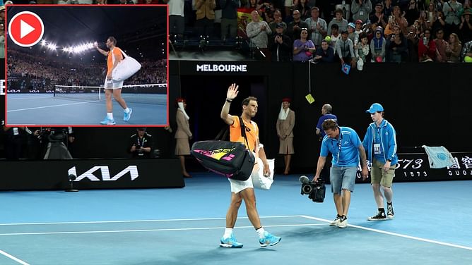 Watch: Rafael Nadal bids adieu to Australian Open crowd amid cheers and applause after R2 exit