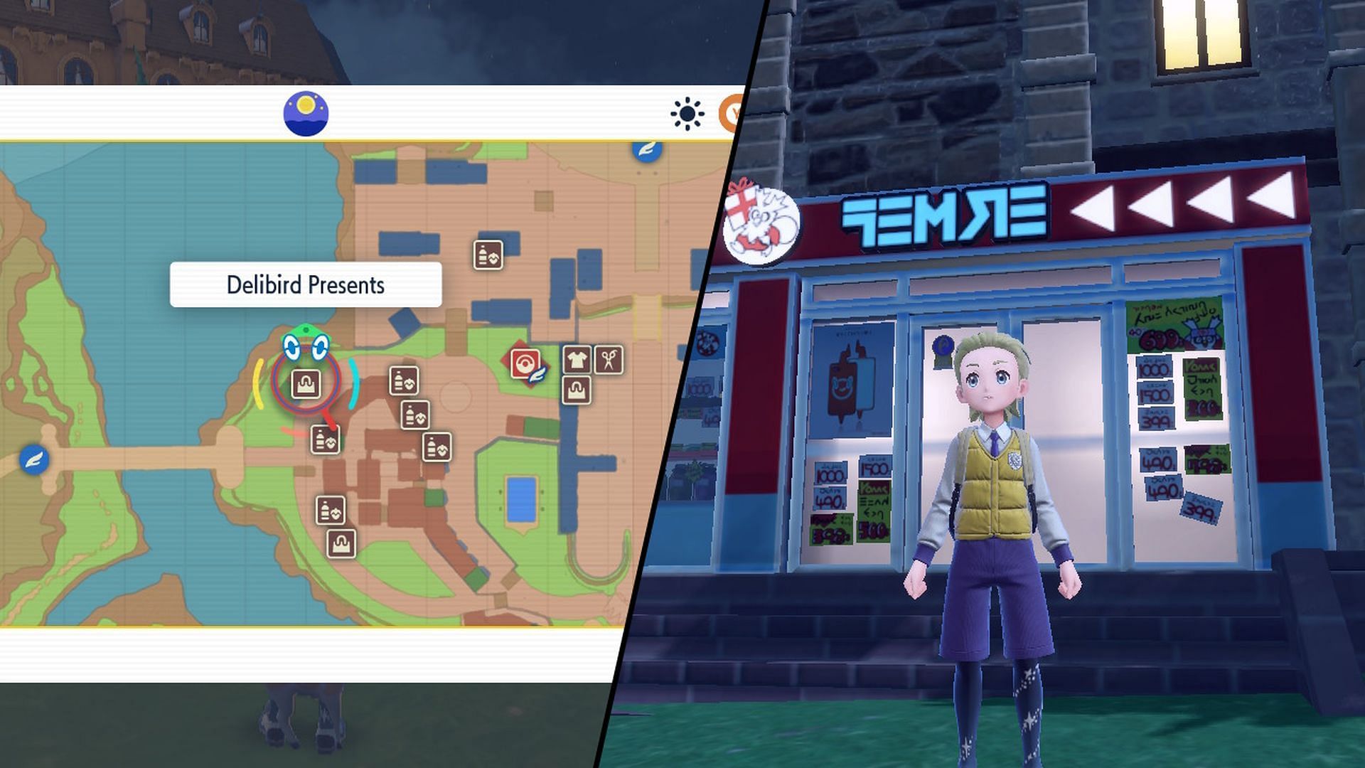 The first store location (Image via Game Freak)