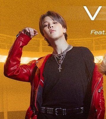 Taeyang Vibe Jimin Red Leather Jacket