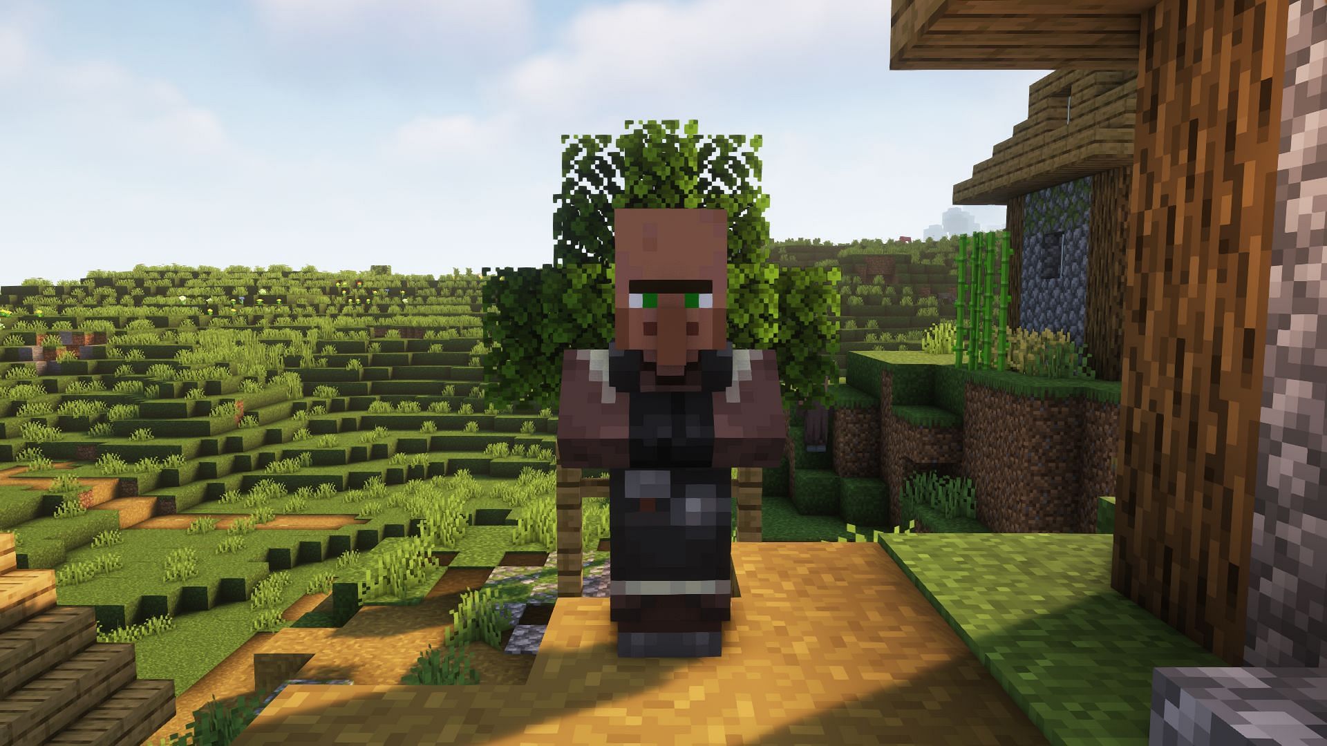 A novice-level mason villager in Minecraft (Image via Mojang)