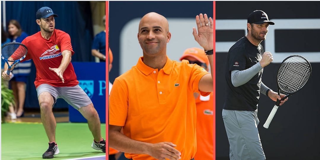 (L-R) Andy Roddick, James Blake and Mardy Fish 