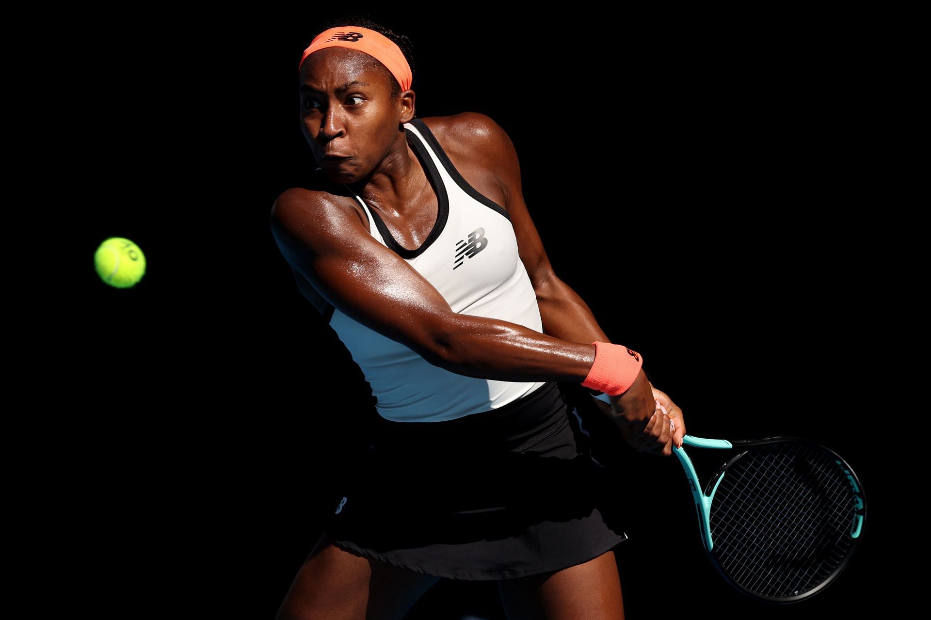 Coco Gauff in action at the 2023 Australian Open