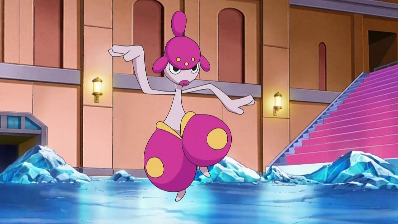 Medicham as it appears in the anime (Image via The Pokemon Company)