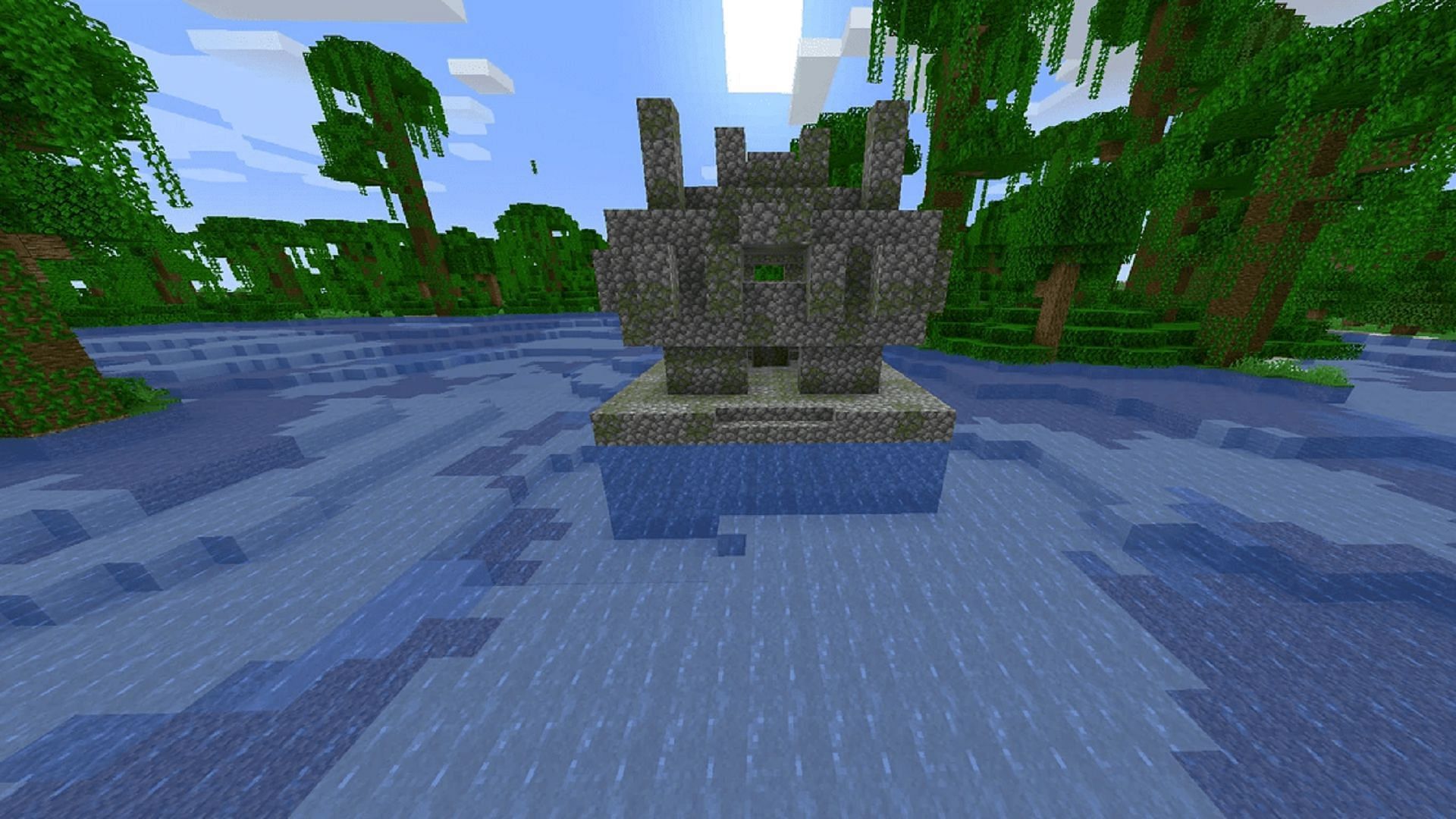 Generated structures may be enticing, but they can also be dangerous (Image via Mojang)