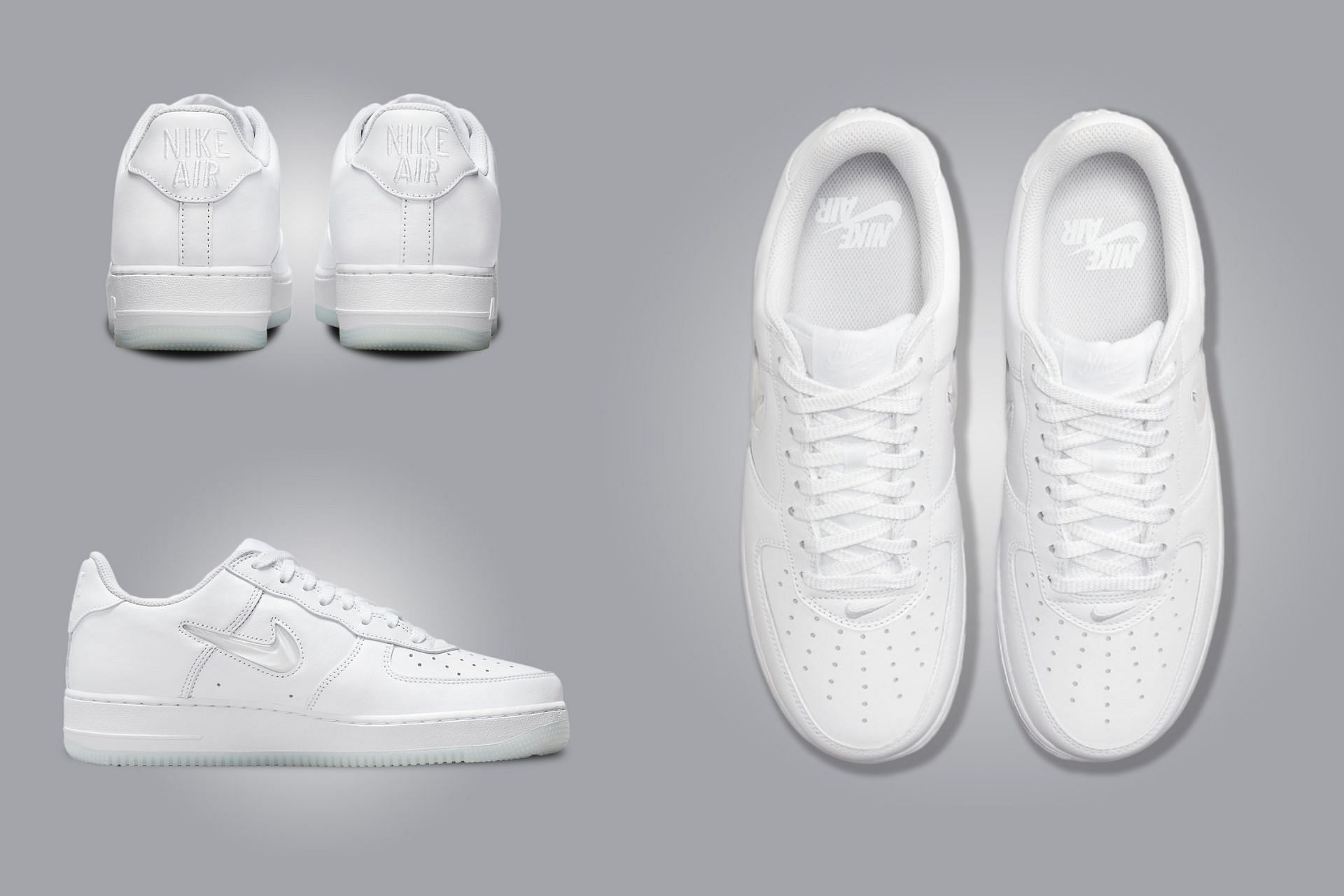 Here&#039;s a detailed look at the upcoming Air Force 1 Low Triple White colorway (Image via Sportskeeda)