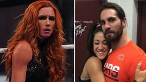 Becky Lynch reacts to old photo of Bayley hugging Seth Rollins