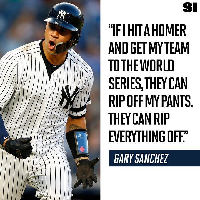 Gary Sanchez mocks Jose Altuve's jersey 'shyness' with great response