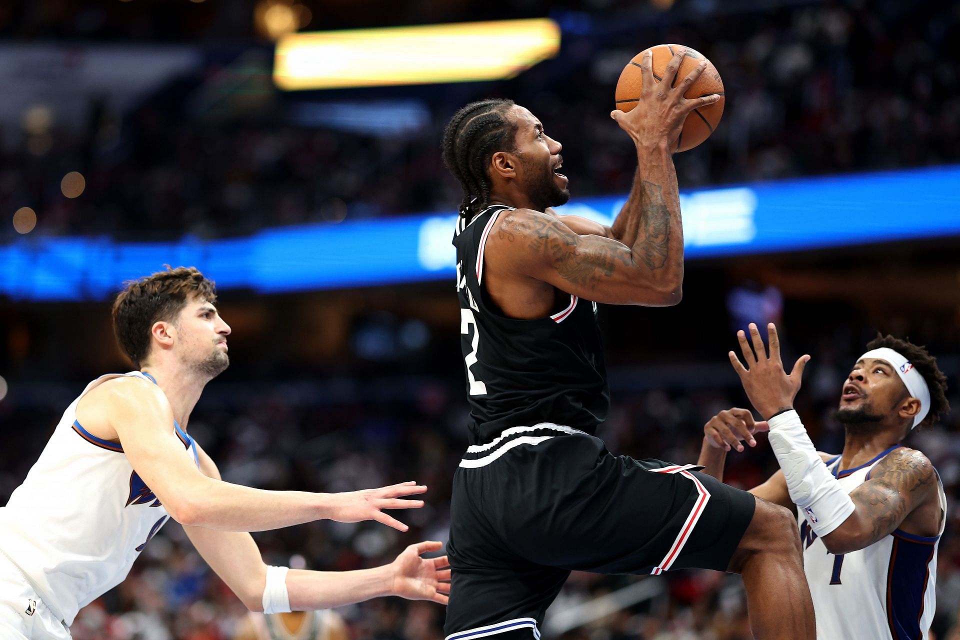 Leonard is a fantastic two-way player (Image via Getty Images)