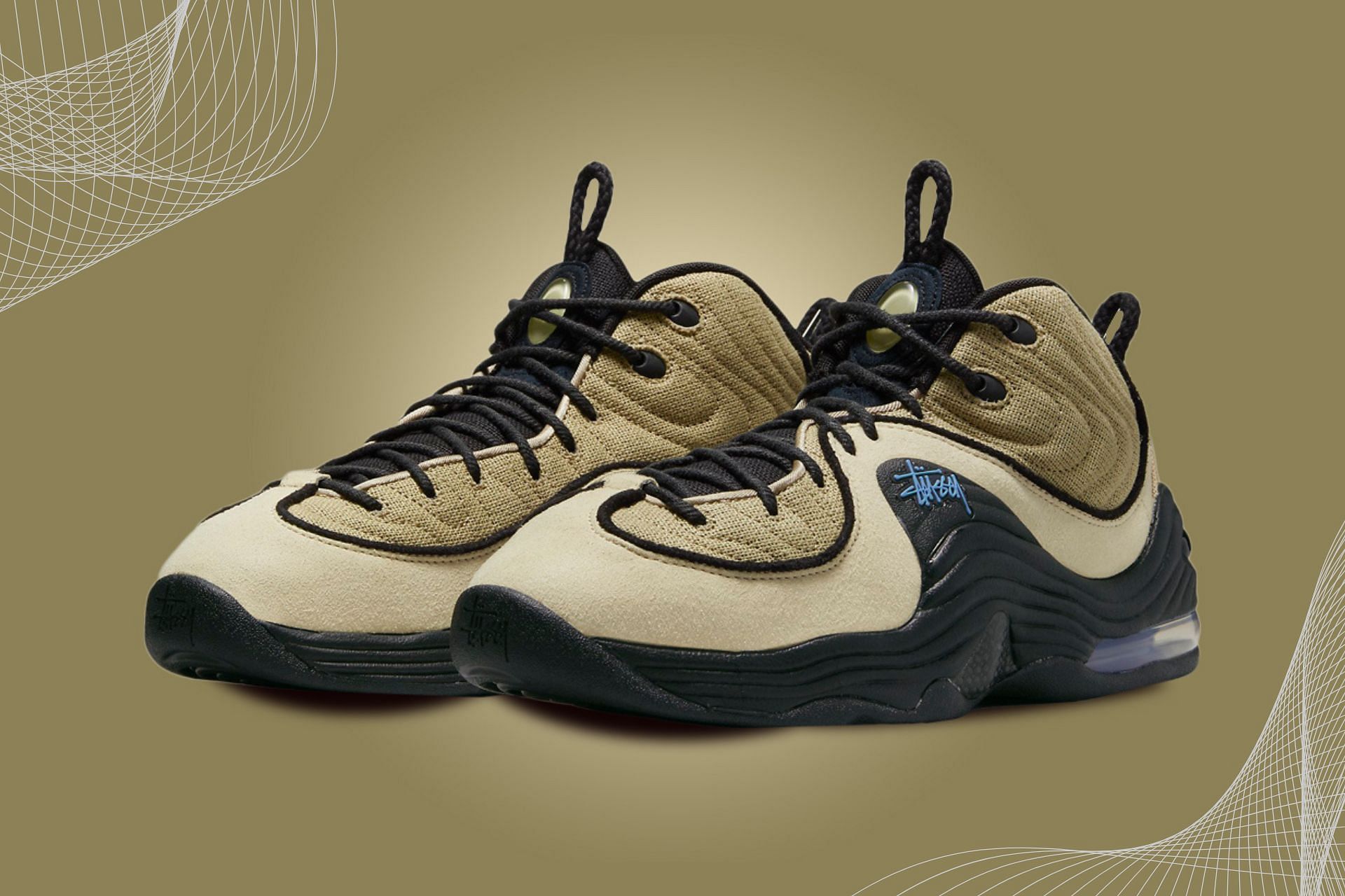 Stussy: Stussy x Nike Air Penny 2 “Fossil” shoes: Where to buy 