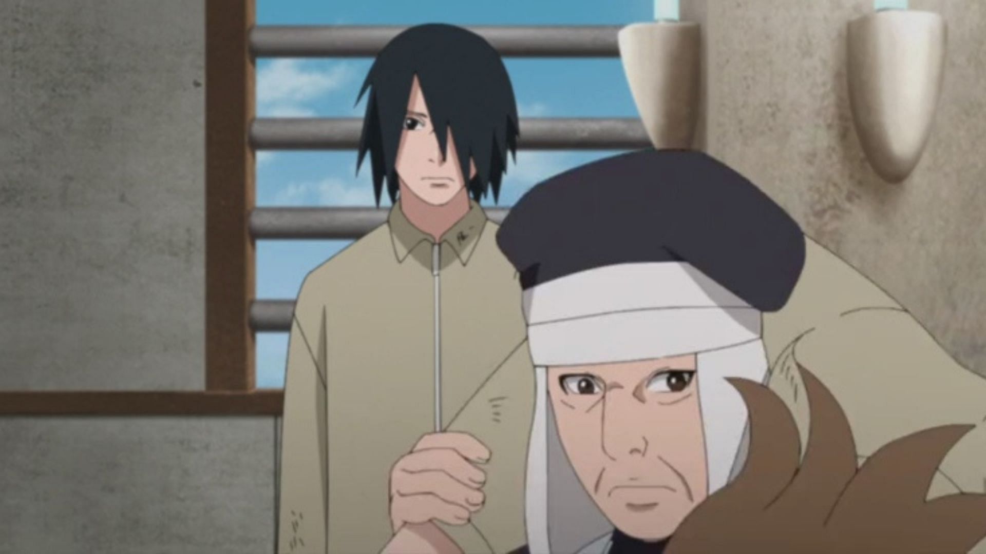 Sasuke as a prisoner in Boruto episode 282 (Image via Studio Pierrot)