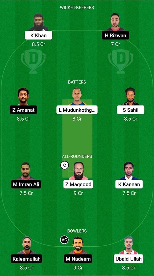 DAT vs RUR Dream11 Prediction - Oman D20