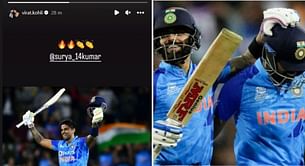 Virat Kohli dedicates Instagram story for Suryakumar Yadav after a quickfire century in IND vs SL 3rd T20I