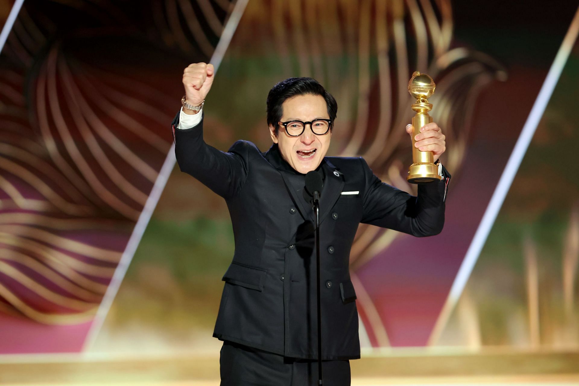 Ke Huy Quan wins Best Supporting Actor in a Motion Picture (Image via Rich Polk/Getty Images)