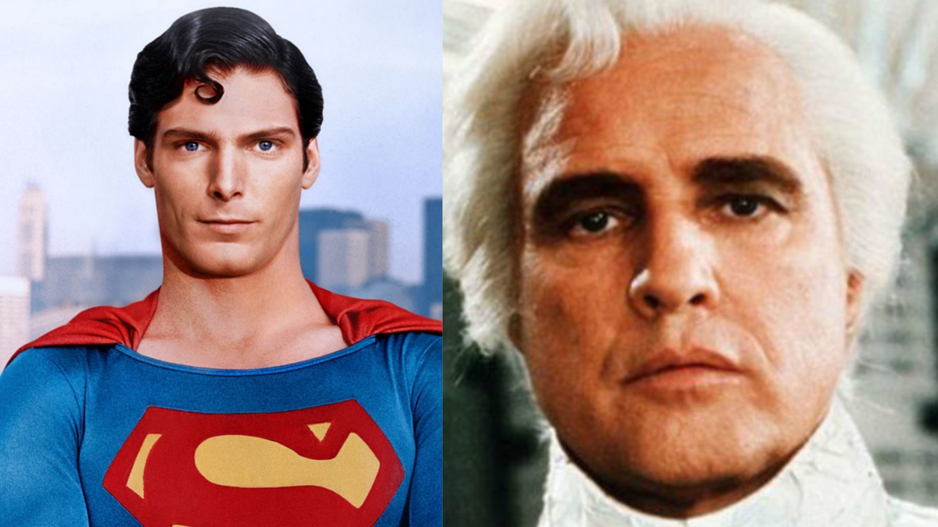 Christopher Reeve as Superman and Marlon Brando as Jor-El (Image via DC)