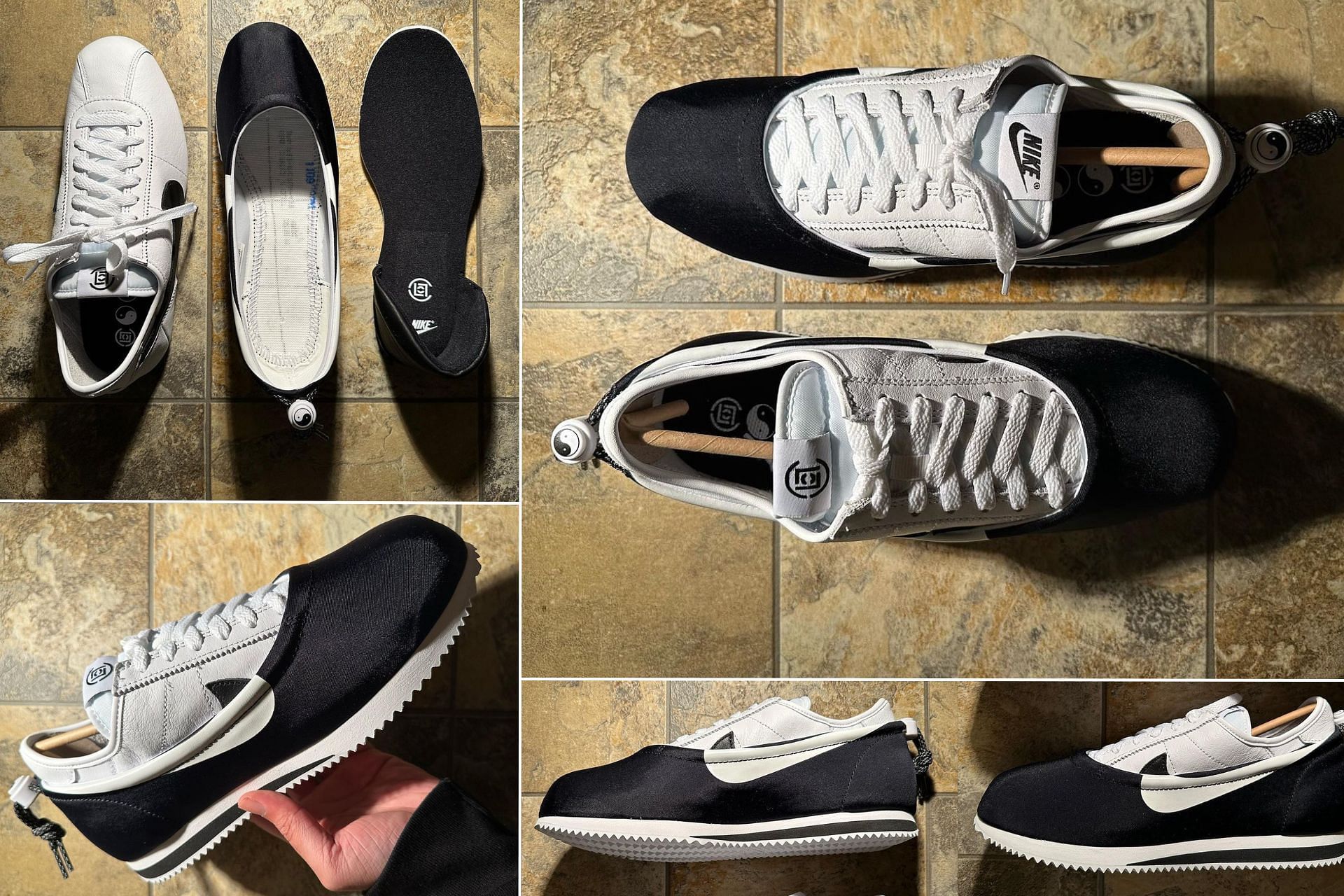 The upcoming 3-piece Nike x CLOT Cortez sneaker collection features &ldquo;Black/White,&rdquo; &quot;Black Varsity Maize,&rdquo; and &ldquo;Forrest Gump&rdquo; colorways (Image via @aplasticplant / Instagram)