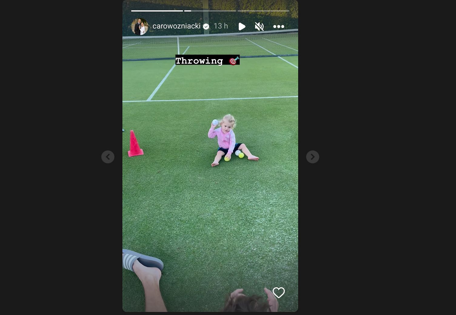 Screen grab from Caroline Wozniacki&#039;s Instagram