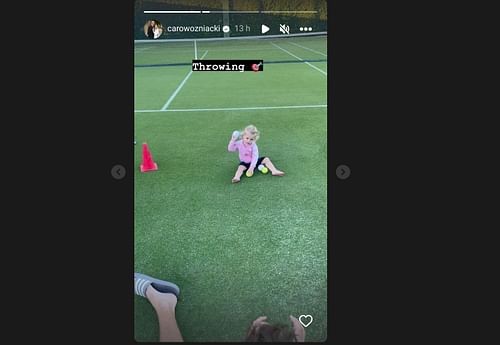 Screen grab from Caroline Wozniacki's Instagram