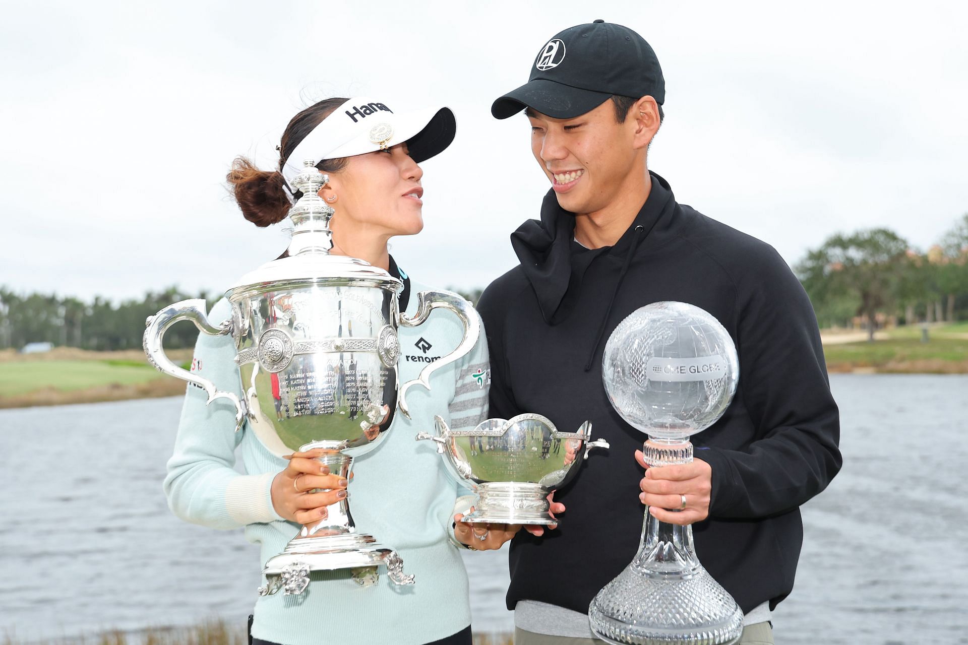 Lydia Ko and husband Jun Chung at the CME Group Tour Championship - Final Round (Image via Michael Reaves/Getty Images)