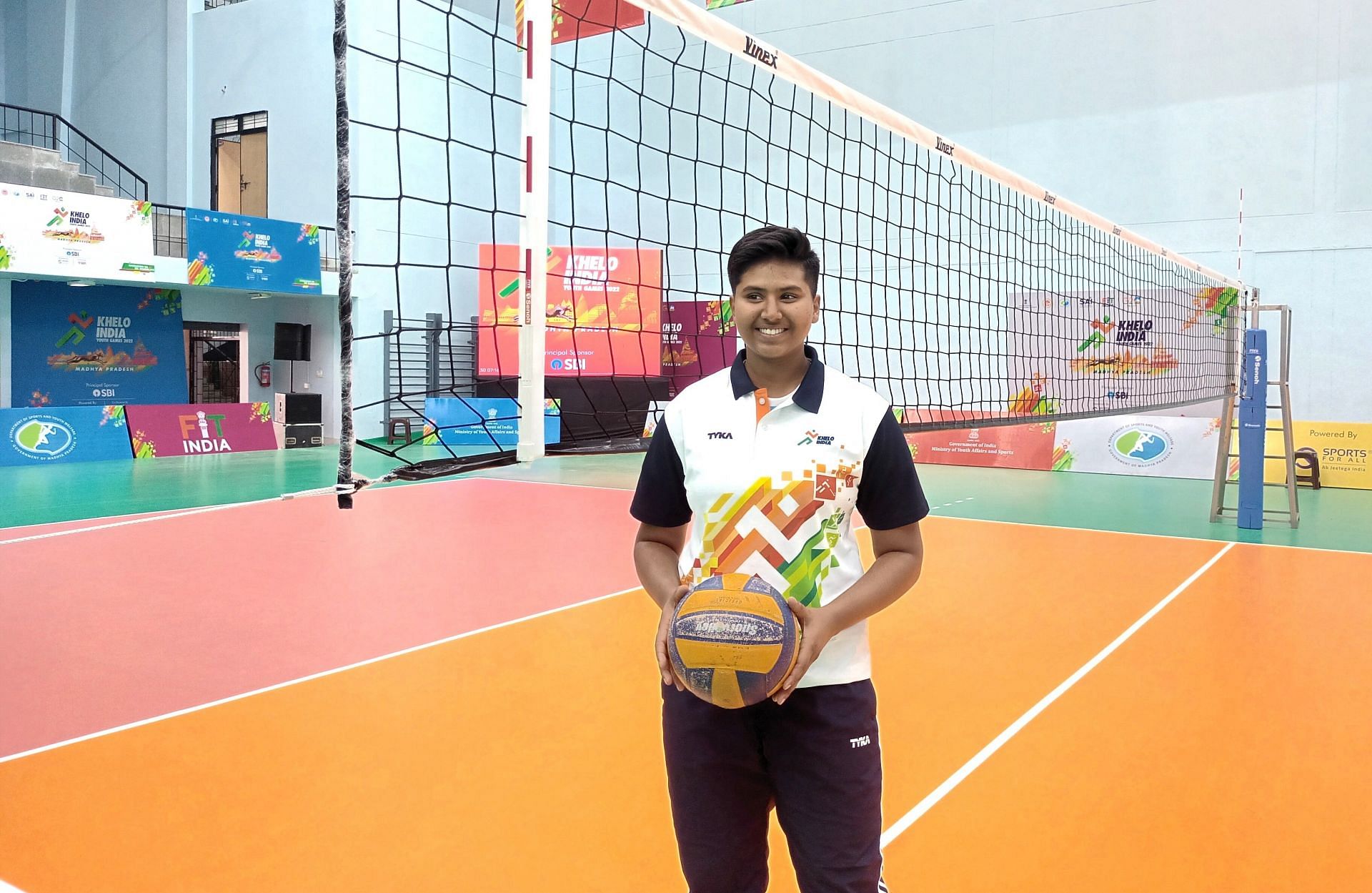 Minnat Zarin after her volleyball match at the Khelo India Youth Games 2022 in Bhopal. Photo credit Navneet Singh
