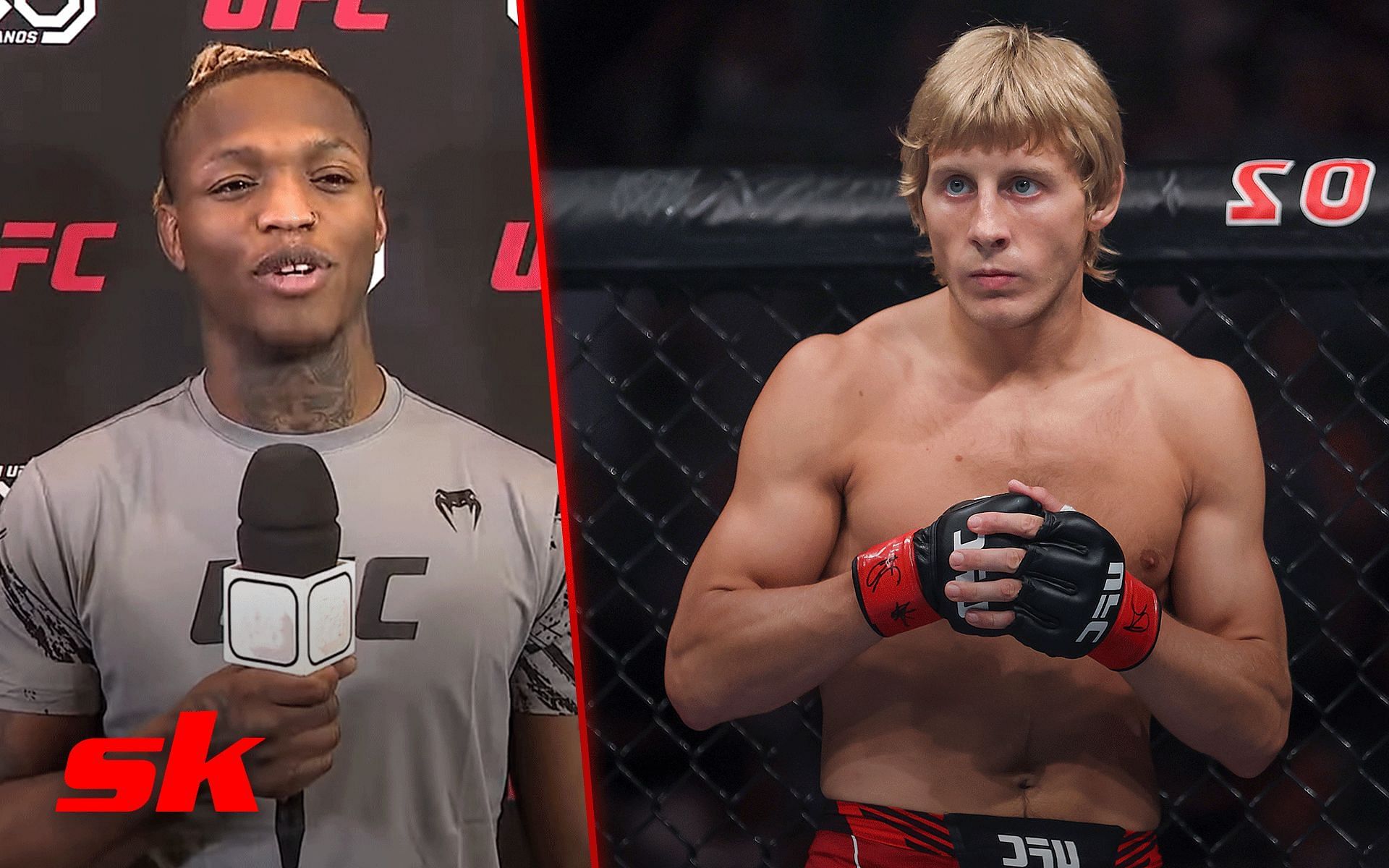 Terrance McKinney claims Paddy Pimblett needs a few more fights to be at his level [Images via: ESPN MMA | YouTube]