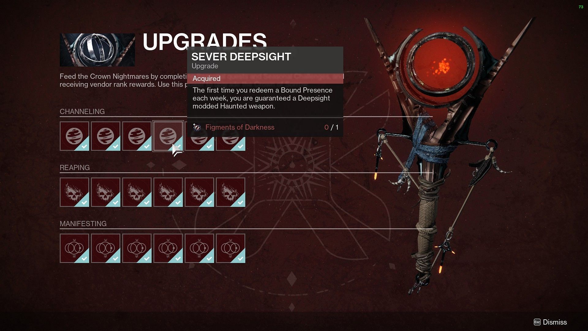 Sever Deepsight upgrade (Image via Destiny 2)
