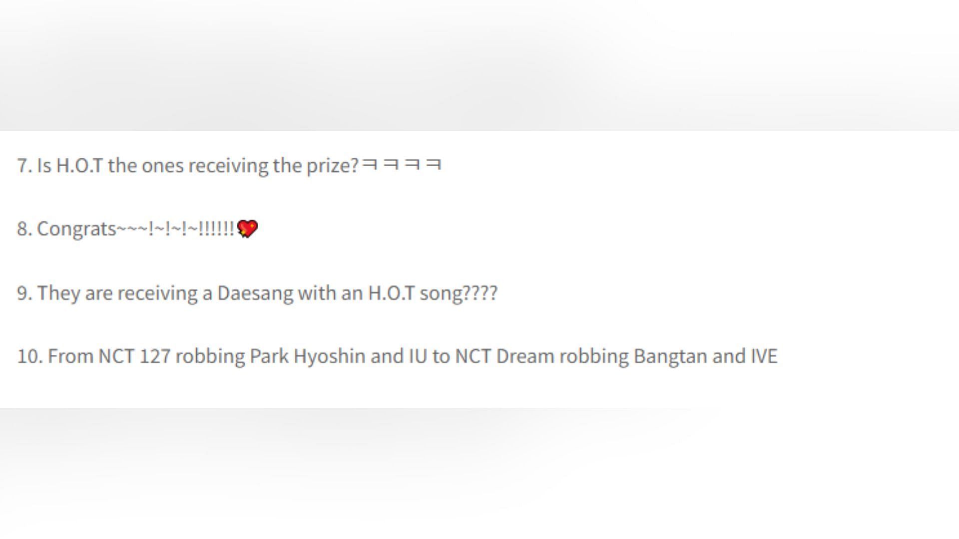 K-netizens&#039; comment on the 32snd SMAs daesang winner (Image via pannchoa)