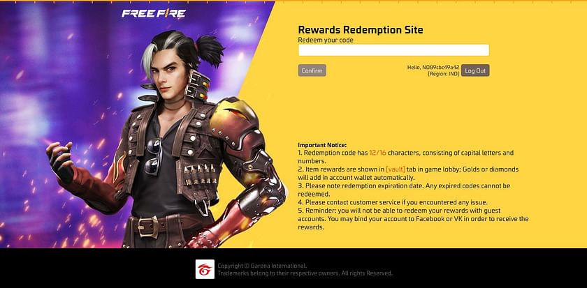 redeem code free fire 31 october 2023