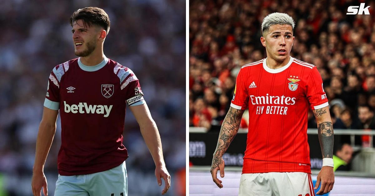 Declan Rice (left) and Enzo Fernandez (right)