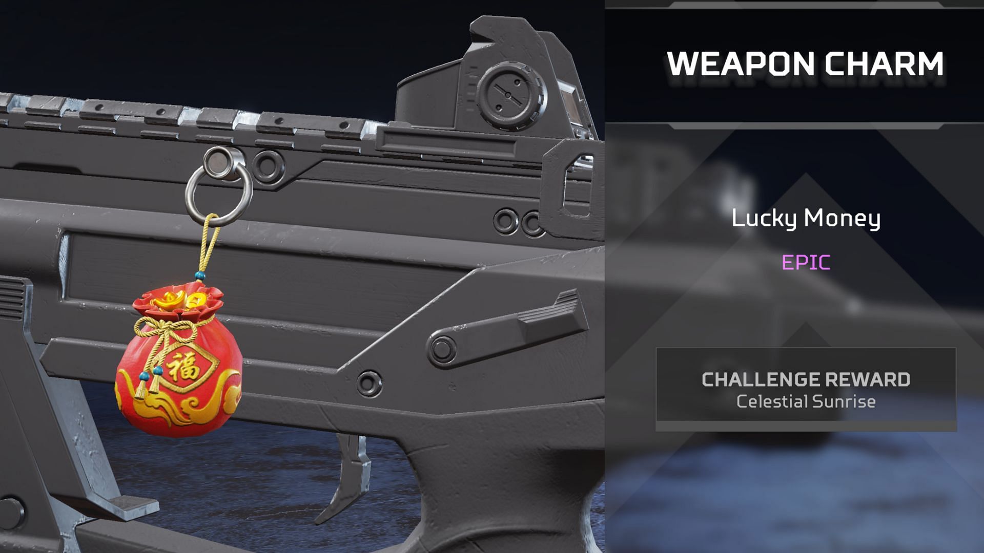 The Lucky Money weapon charm in Apex Legends (Image via EA)