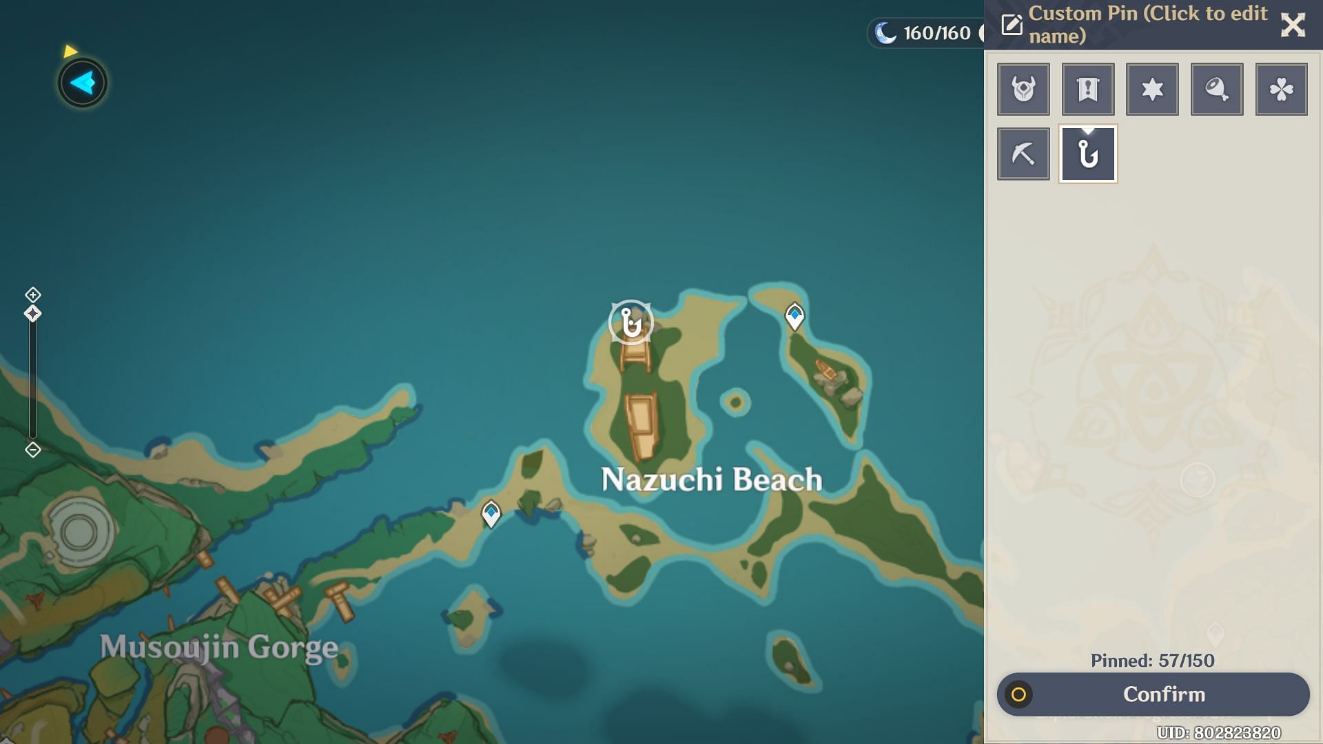 Nazuchi Beach fishing location (Image via Genshin Impact)