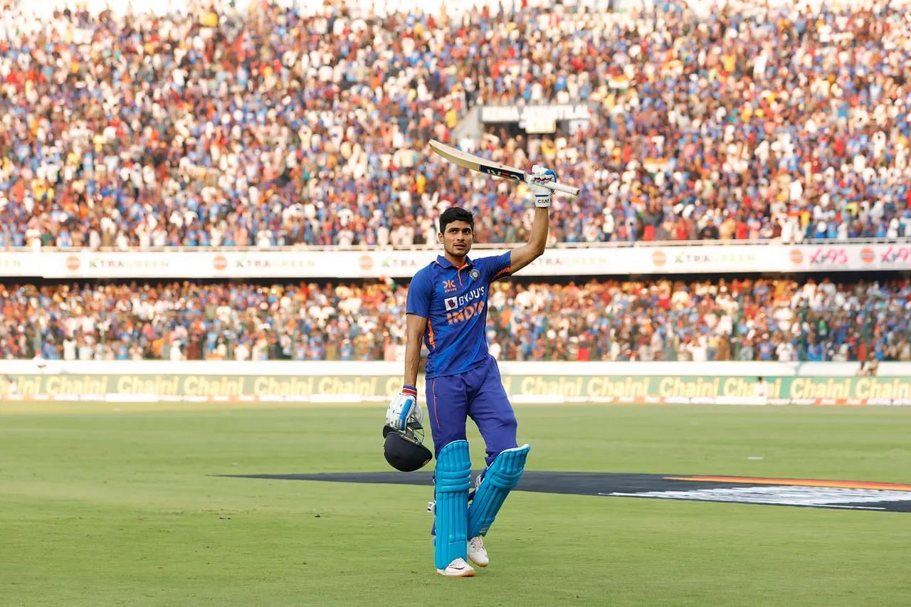 Shubman entertained the fans at the Rajiv Gandhi International Stadium (Image: BCCI)