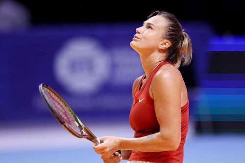 Aryna Sabalenka at the 2022 World Tennis League.