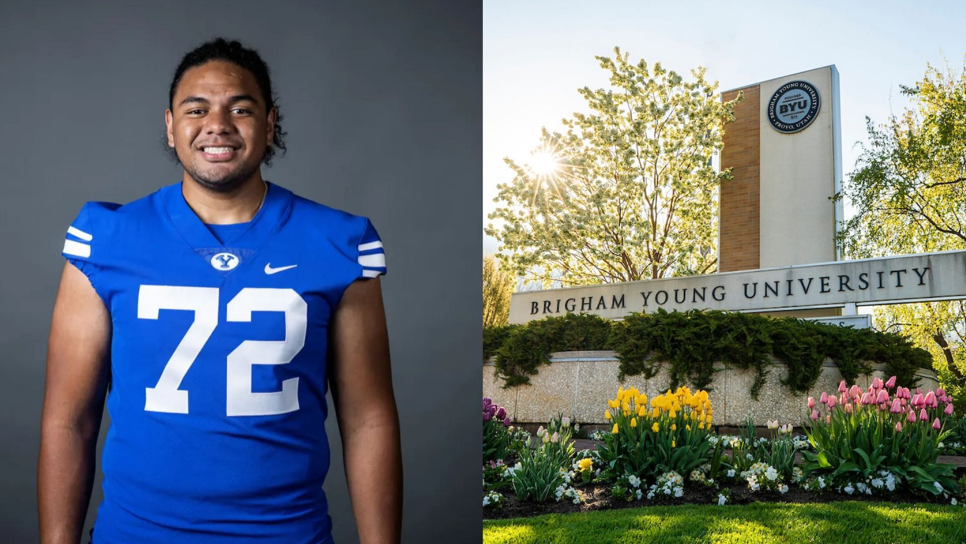 22-year-old BYU footballer, Sione Veikoso dies in a tragic accident in Hawaii on December 30. (Image via Joey Garrison/BYU, Brigham Young University Provo)