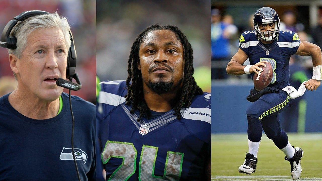 Marshawn Lynch said that after the controversial play call in the Super Bowl he laughed at his then head coach Pete Carroll. 