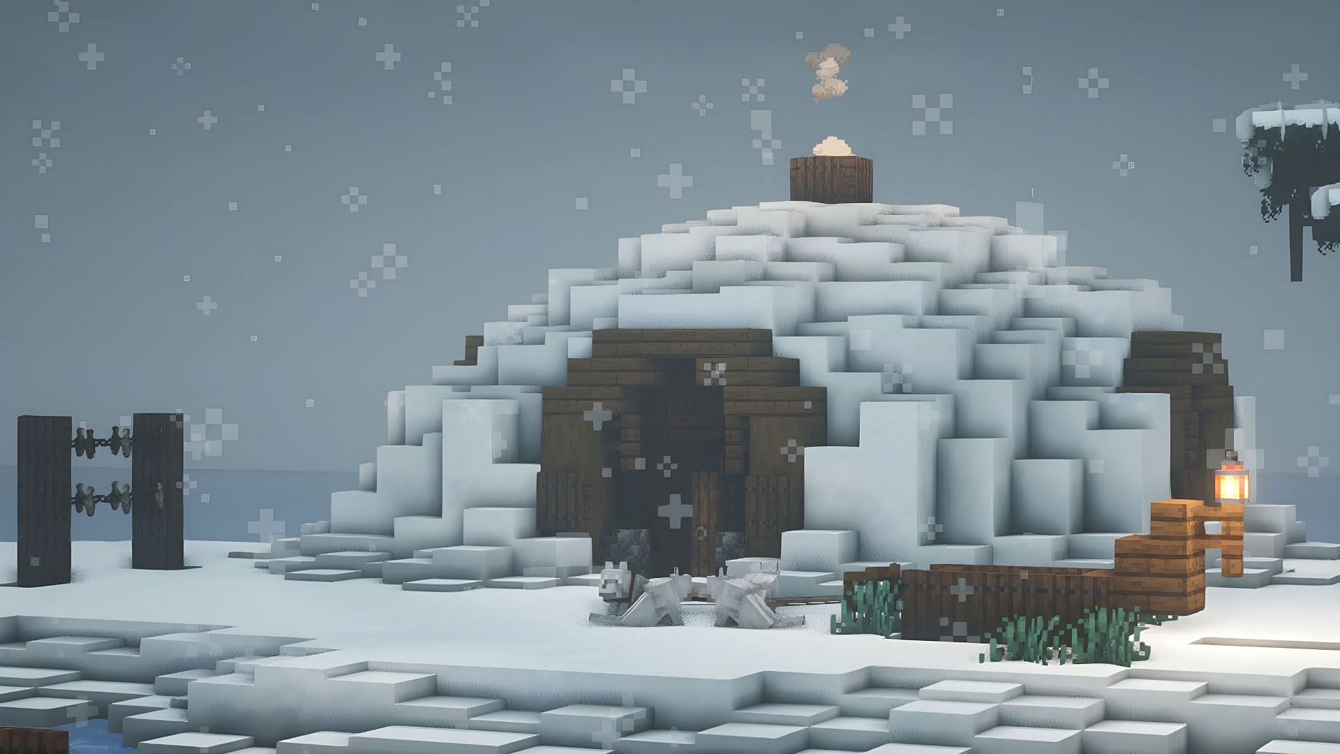 Minecraft igloos are very unique homes (Image via Youtube/