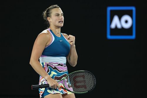 Aryna Sabalenka pictured at the 2023 Australian Open.