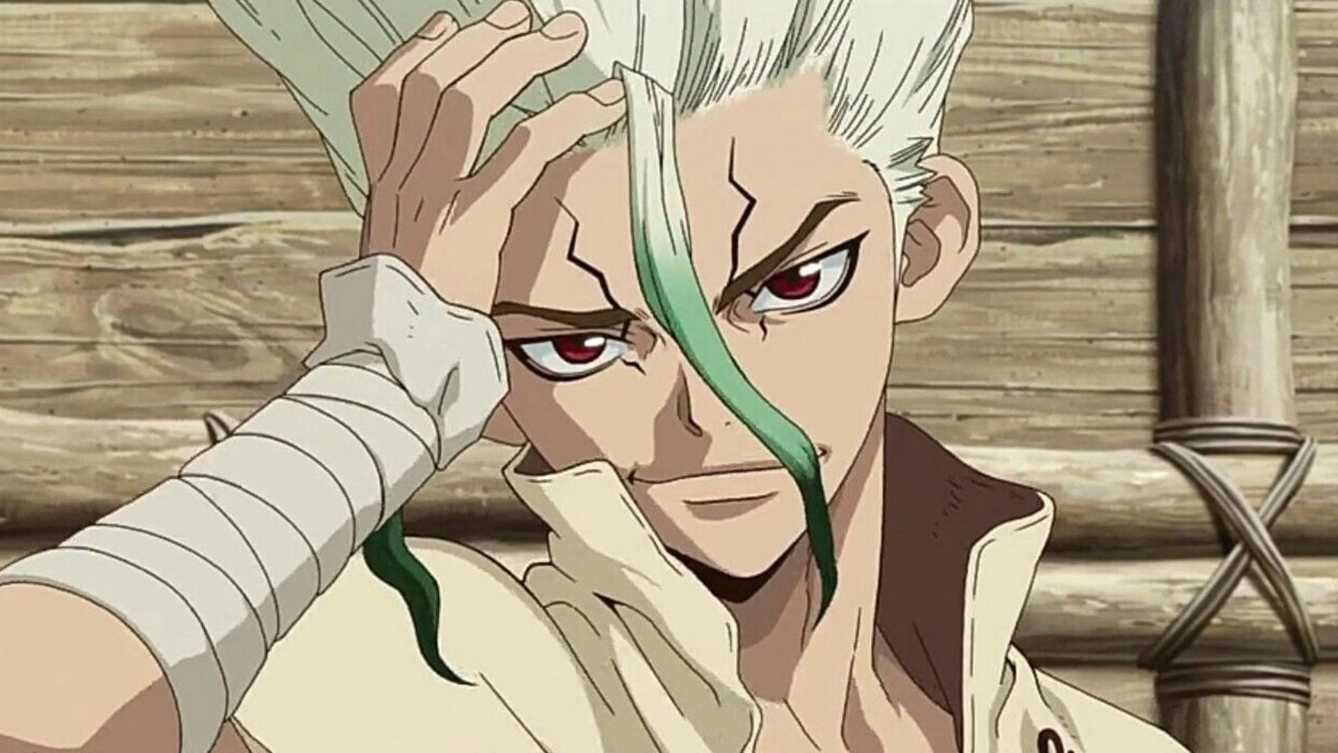 Senku Ishigami as seen in the anime (Image via TMS Entertainment)