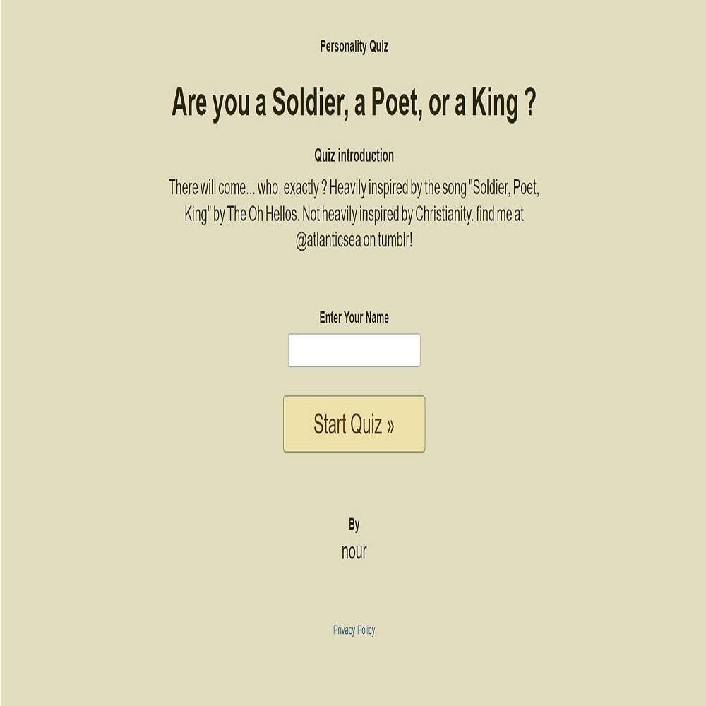 Where to find TikTok's soldier, poet or king quiz? How to play the