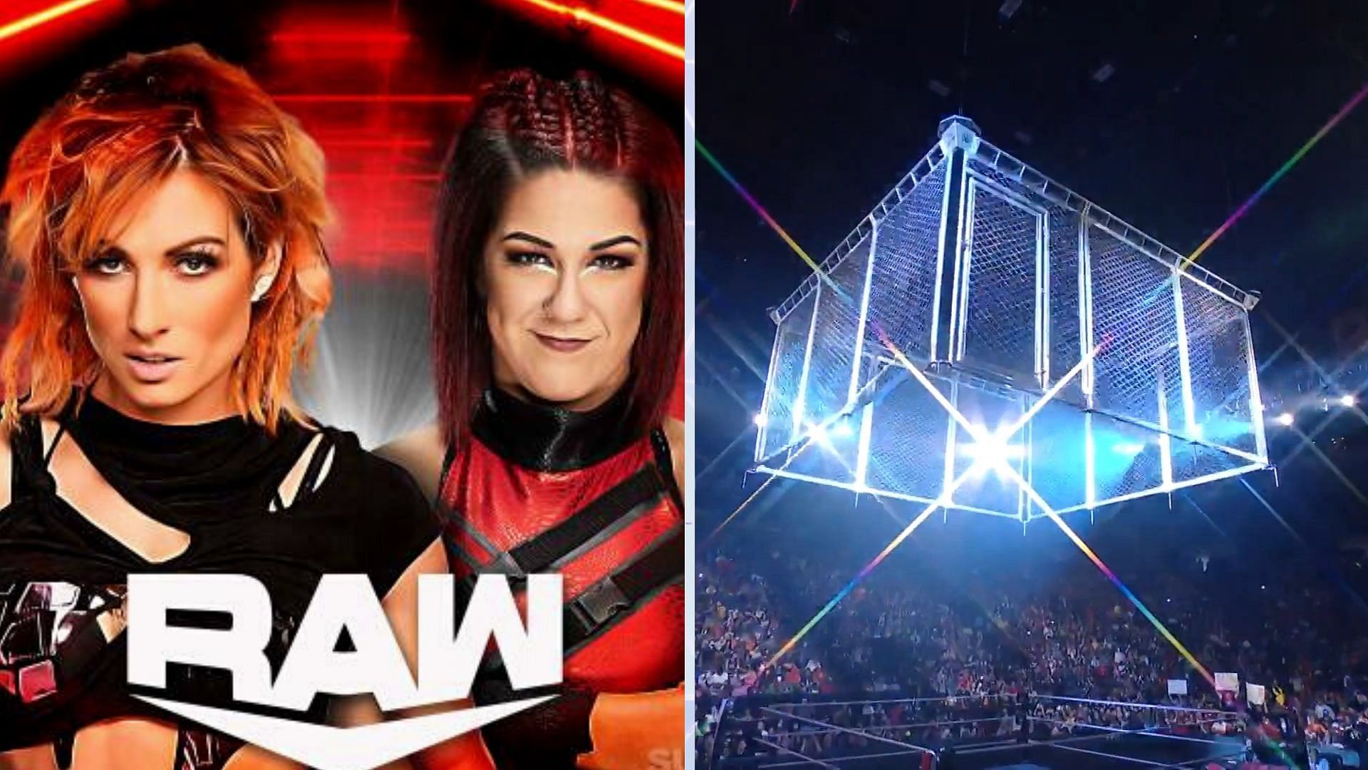 WWE Raw - There is no shortage of history between these two. Becky Lynch  and Bayley will face off TONIGHT in a STEEL CAGE MATCH on #RAWisXXX 👊 📺  8/7c on USA Network