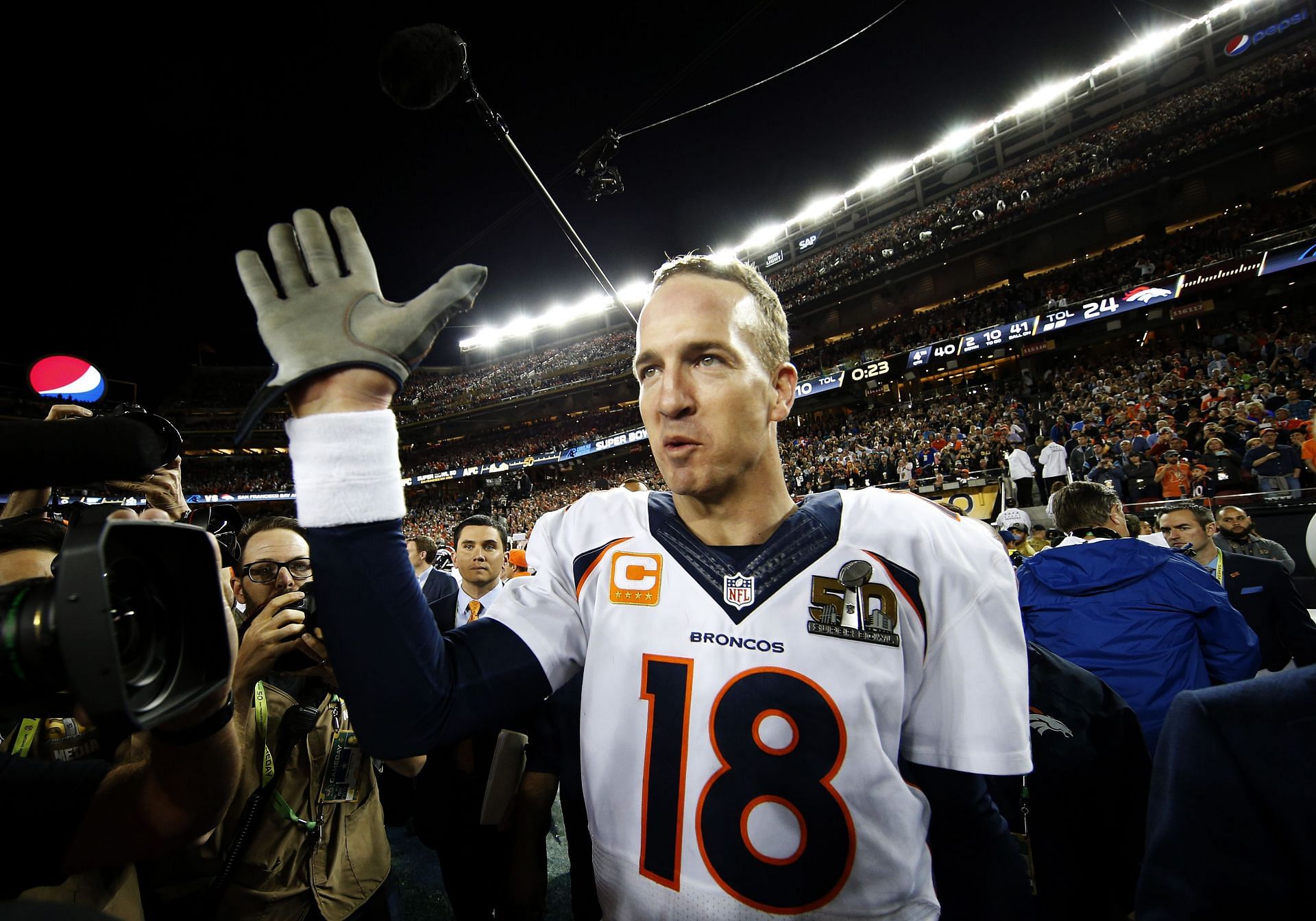 Super Bowl 50: Denver Broncos quarterback Peyton Manning