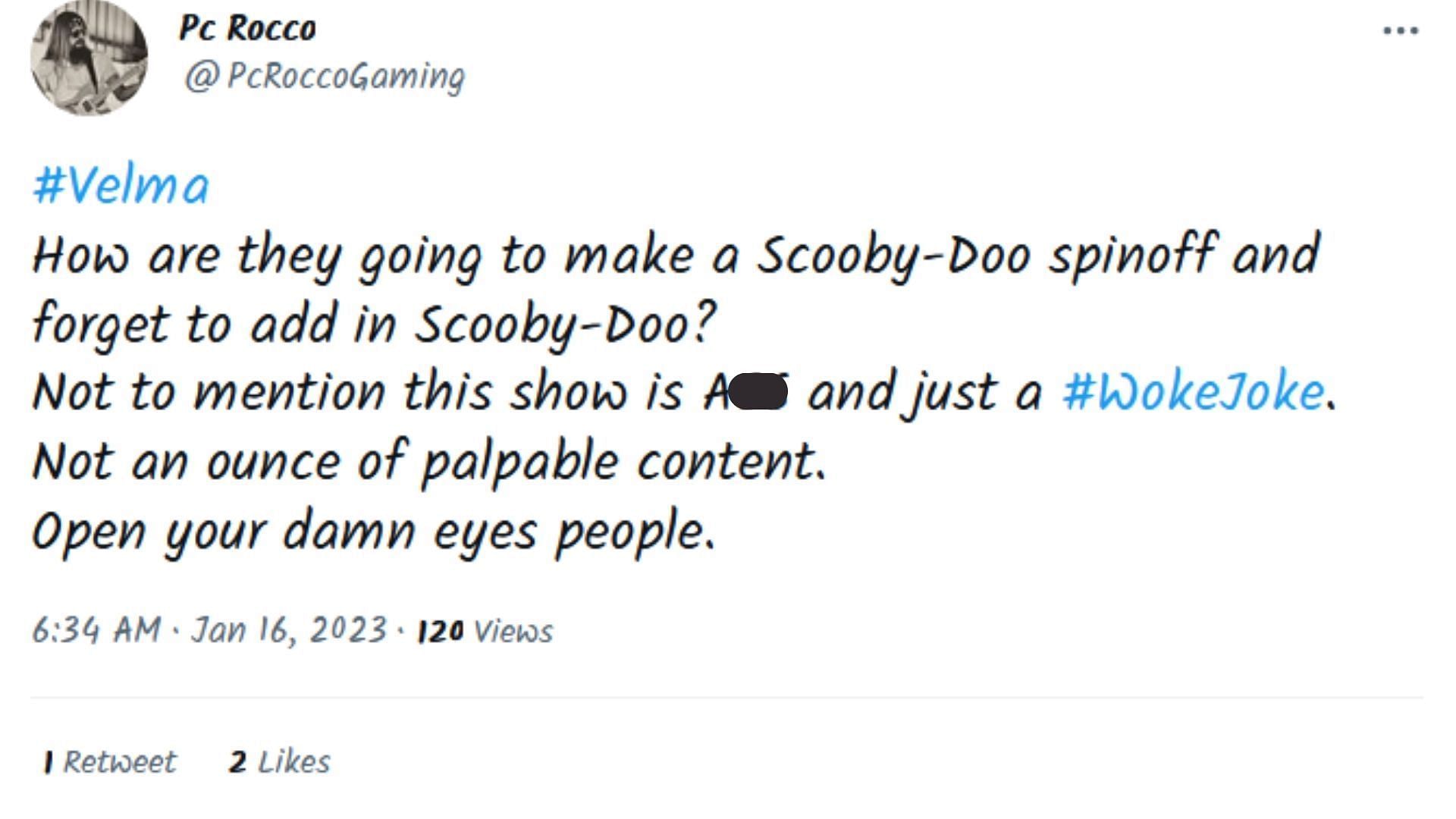 Fan reaction to Scooby Doo&#039;s absence (image via Twitter)