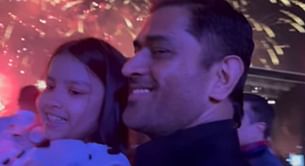 “Happy New Year 2023” – MS Dhoni welcomes New Year with daughter Ziva in style – WATCH