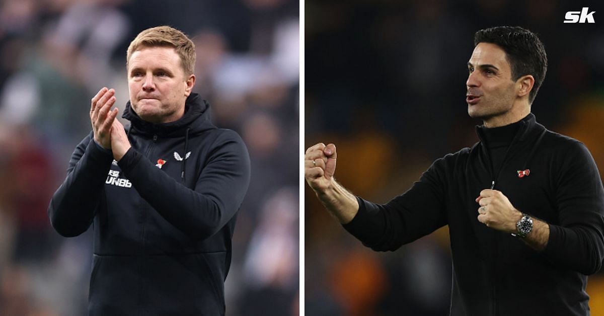 Arsenal manager Mikel Arteta and Newcastle United manager Eddie Howe