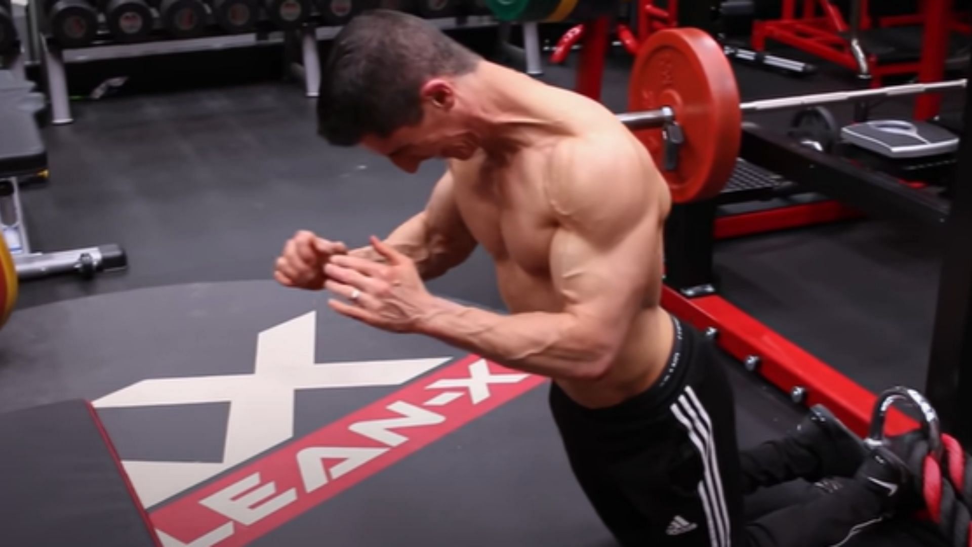 Glute ham raise (Image via Athlean X&#039;s YouTube)