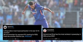 "Most improved bowler in current time" - Fans shower praise on Mohammed Siraj as he continues to shine for India in ODIs