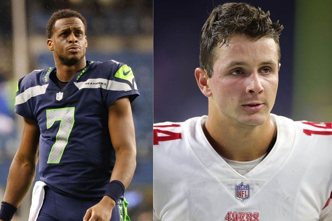 Seahawks QB Geno Smith (l) and 49ers QB Brock Purdy (r) face off on Wild Card Weekend
